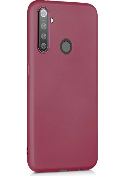 Matte Silicone Realme 5 Pro Kılıf Mor