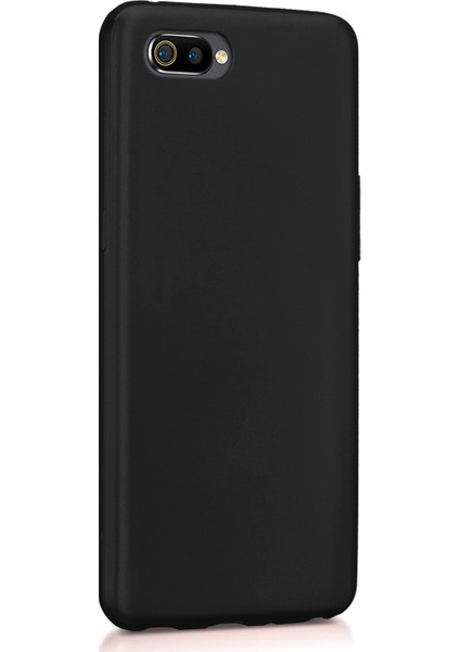 Matte Silicone Realme C2 Kılıf Siyah