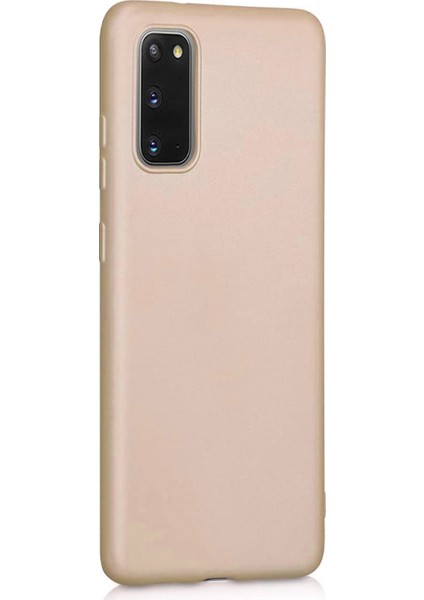 Matte Silicone Samsung Galaxy S20 Kılıf Gold