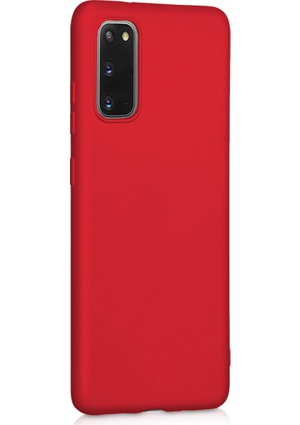 Matte Silicone Samsung Galaxy S20 Kılıf Kırmızı
