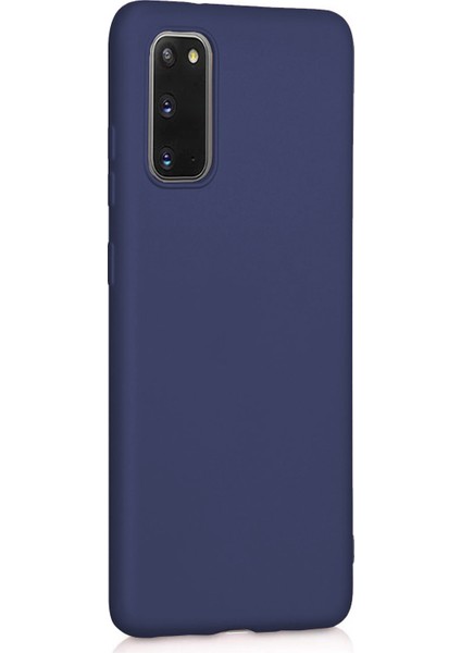 Matte Silicone Samsung Galaxy S20 Kılıf Lacivert