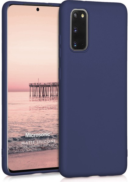 Matte Silicone Samsung Galaxy S20 Kılıf Lacivert
