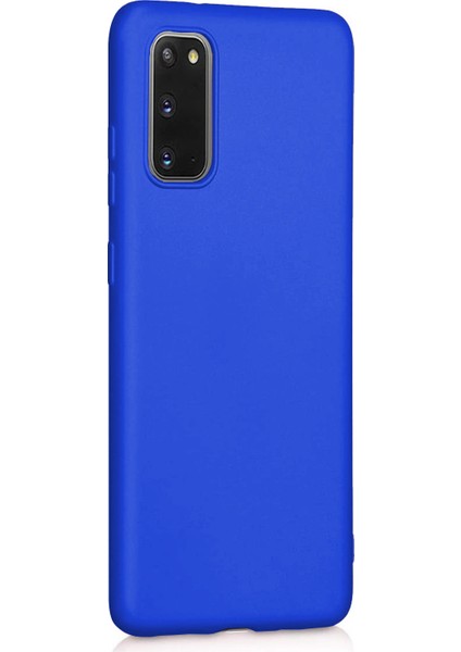 Matte Silicone Samsung Galaxy S20 Kılıf Mavi