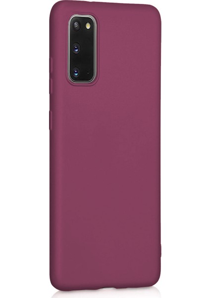 Matte Silicone Samsung Galaxy S20 Kılıf Mor