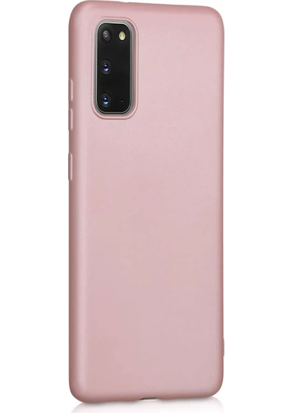 Matte Silicone Samsung Galaxy S20 Kılıf Rose Gold