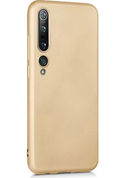 Matte Silicone Xiaomi Mi 10 Kılıf Gold