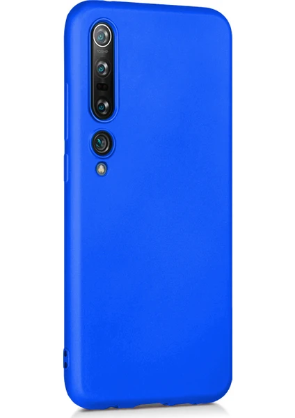 Matte Silicone Xiaomi Mi 10 Kılıf Mavi