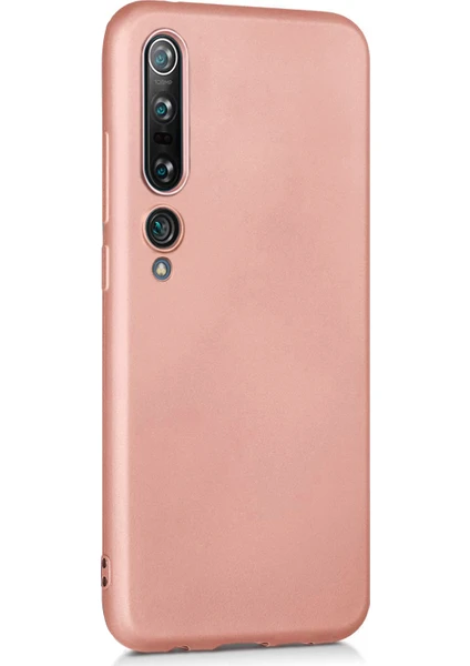 Matte Silicone Xiaomi Mi 10 Kılıf Rose Gold