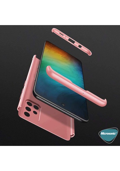 Samsung Galaxy A51 Kılıf Double Dip 360 Protective Rose Gold
