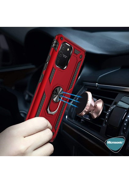 Samsung Galaxy A91 Kılıf Military Ring Holder Rose Gold indirimleri