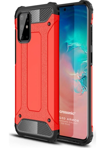 Samsung Galaxy S20 Plus Kılıf Rugged Armor Kırmızı