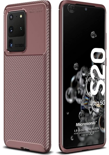 Samsung Galaxy S20 Ultra Kılıf Legion Series Kahverengi