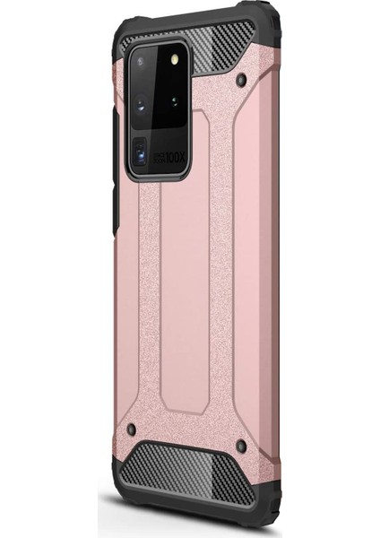 Samsung Galaxy S20 Ultra Kılıf Rugged Armor Rose Gold