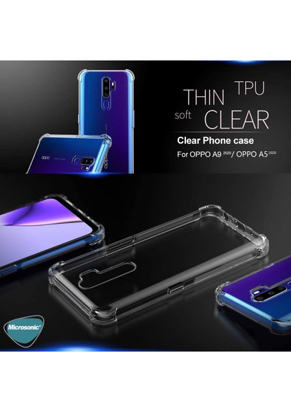 Shock Absorbing Kılıf Oppo A5 2020 Şeffaf