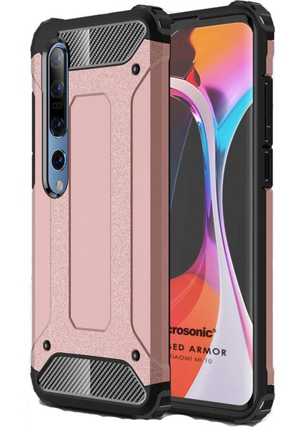 Xiaomi Mi 10 Kılıf Rugged Armor Rose Gold