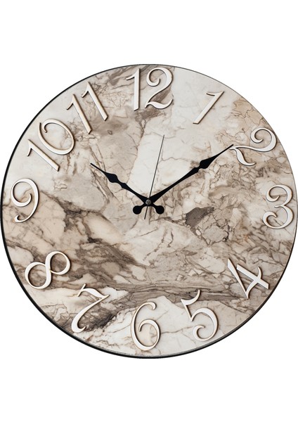Mermer Desenli Duvar Saati