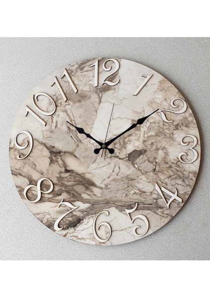 Mermer Desenli Duvar Saati modelleri
