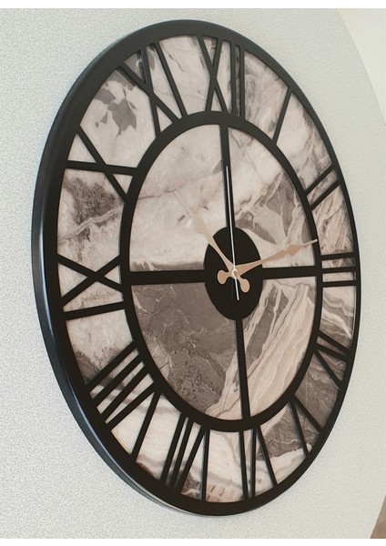 Mermer Desenli Metal Duvar Saati fiyatları
