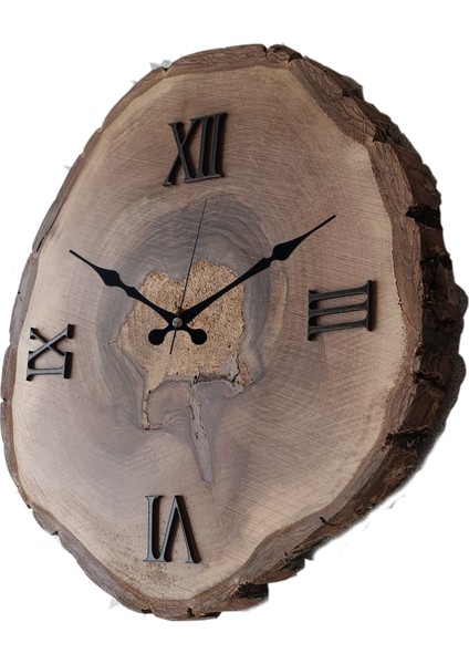 Doğal Masif Ahşap Duvar Saati