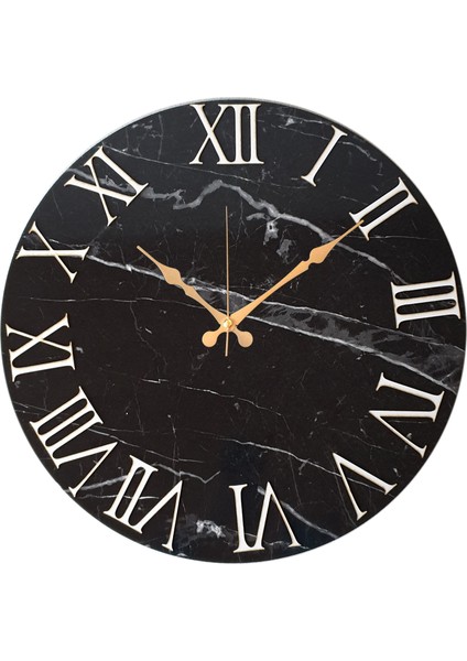 Mermer Desenli Duvar Saati