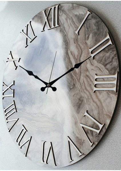 Mermer Desenli Duvar Saati modelleri