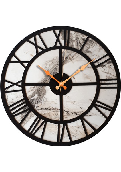 Mermer Desenli Duvar Saati