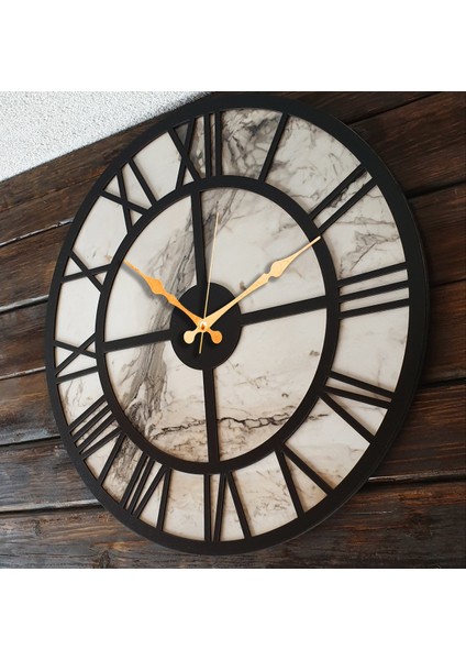Mermer Desenli Duvar Saati modelleri
