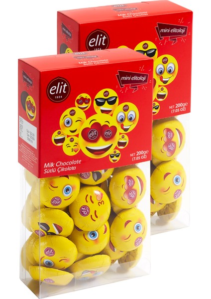 Çikolata Mini Elitoloji Asetat Kutu 200g 2'li Set