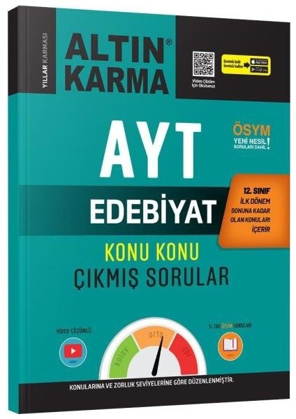 Altın Karma Yayınları AYT  Edebiyat Konu Konu Çıkmış Sorular