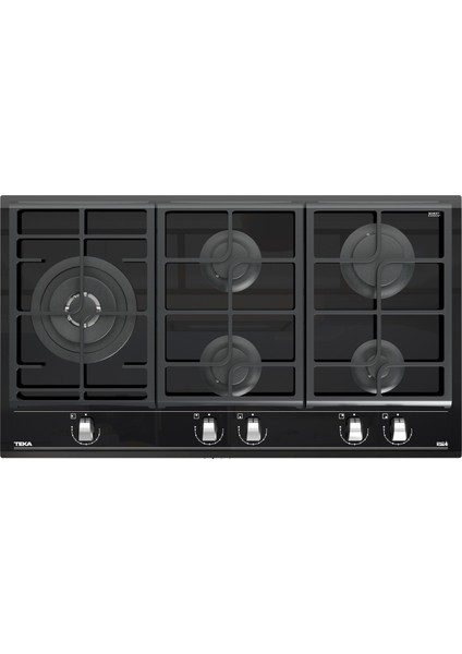 GZC 95320 XBN Ankastre ExactFlame Teknolojili Kristal Wok Gözlü Cam Gazlı Ocak Döküm Izgara Siyah 90 cm 112570066 fiyatları