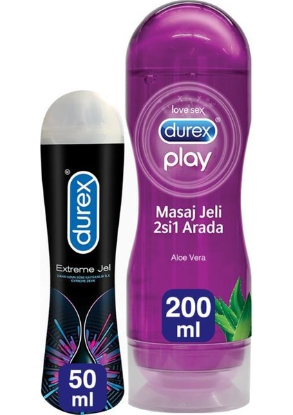 Play Aloe Vera 200ml Masaj Jeli & + Extreme Anal Jel 50ml