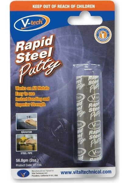 VT-138 Rapid Putty Takviyeli Epoksi Macun Metal Yapıştırıcı 56 gr fiyatları