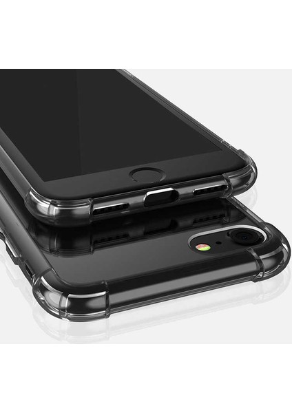 Apple iPhone SE 2020 / iPhone 8 / iPhone 7 Kılıf Köşe Korumalı Darbe Emici Anti Shock Arka Kapak Şeffaf