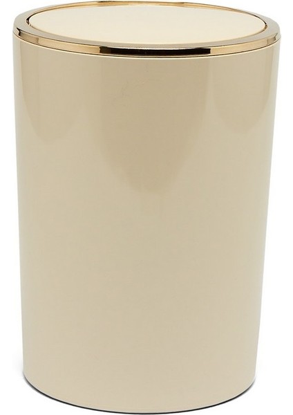 Lenox Çöp Kovası Bej Altın Çerçeve 6 lt