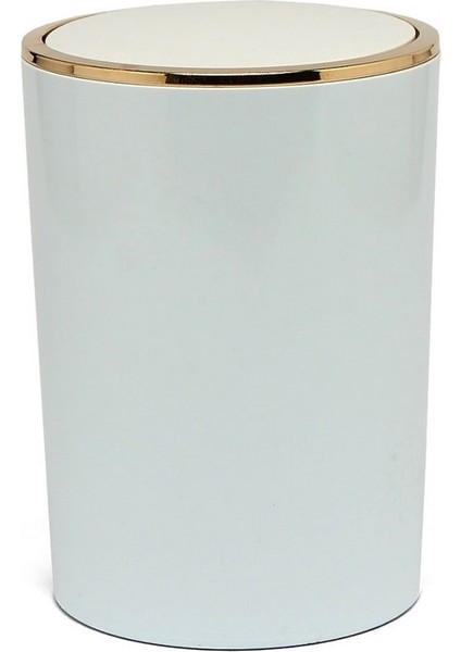 Lenox Çöp Kovası Beyaz Altın Çerçeve 6 lt