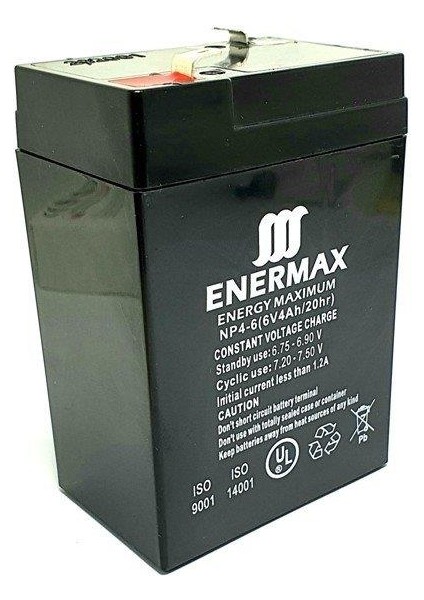 Enermax  Terazi Aküsü Siyah 6 V 4 Ah