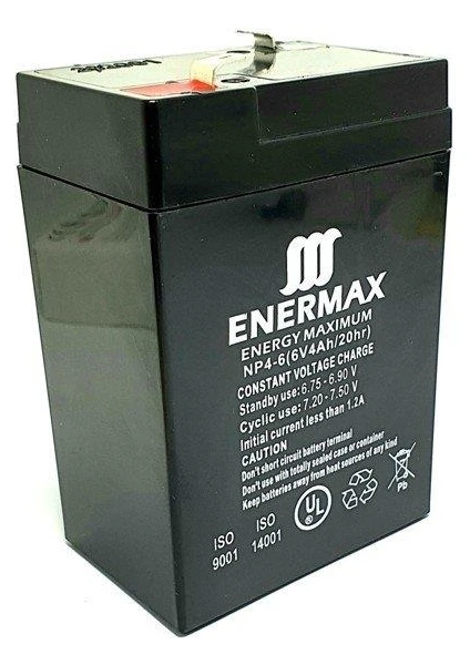 Enermax  Terazi Aküsü Siyah 6 V 4 Ah