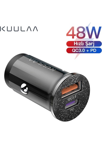 Kuulaa 48W USB + Type-C Çift Çıkışlı Mini Hızlı Araç Şarj Cihazı AL-32044 fiyatları