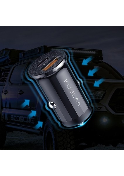 Kuulaa 48W USB + Type-C Çift Çıkışlı Mini Hızlı Araç Şarj Cihazı AL-32044 indirimleri