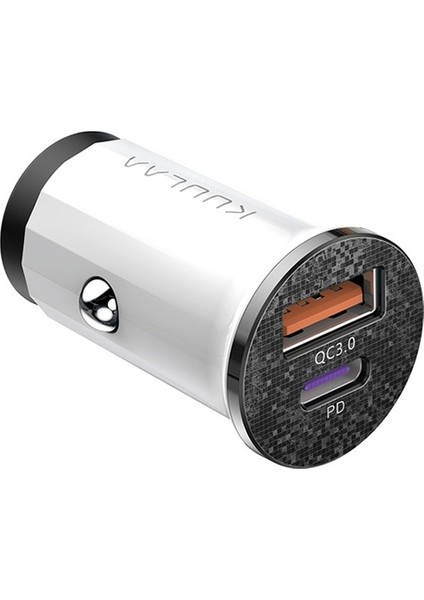 Kuulaa 48W USB + Type-C Çift Çıkışlı Mini Hızlı Araç Şarj Cihazı AL-32044