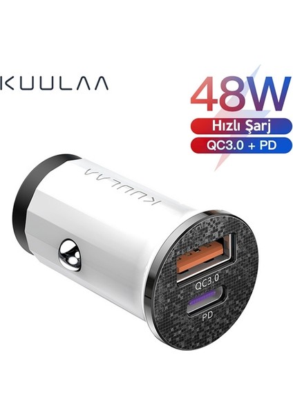 Kuulaa 48W USB + Type-C Çift Çıkışlı Mini Hızlı Araç Şarj Cihazı AL-32044 fiyatları