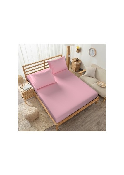 Tek Kişilik Penye Lastikli Çarşaf 100 x 200 Cm Pembe