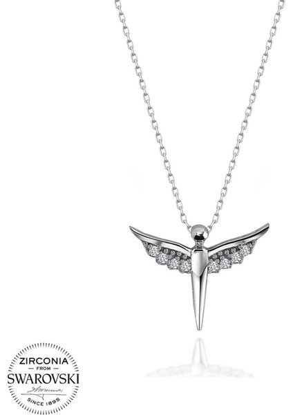 925 Ayar Gümüş Swarovski Melek Kolye fiyatları
