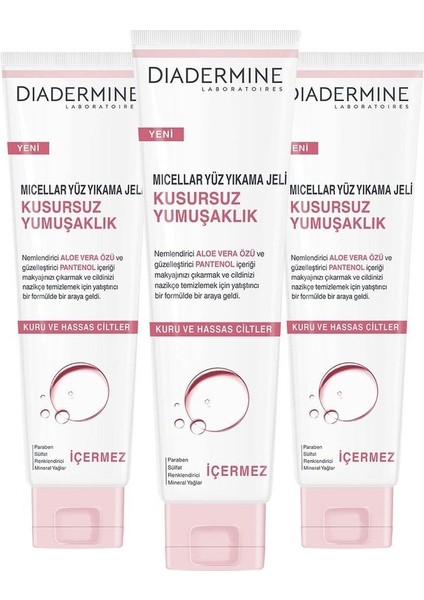 Micellar Kusursuz Yumuşaklık Yüz Yıkama Jeli 3 Adet