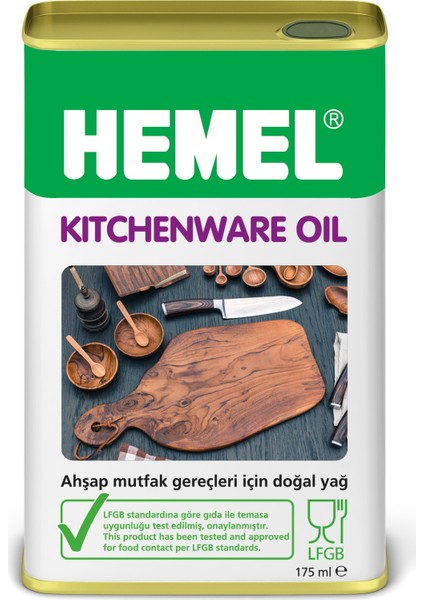 Kitchenware Oil Ahşap Mutfak Gereçleri İçin Doğal Yağ 175 ml