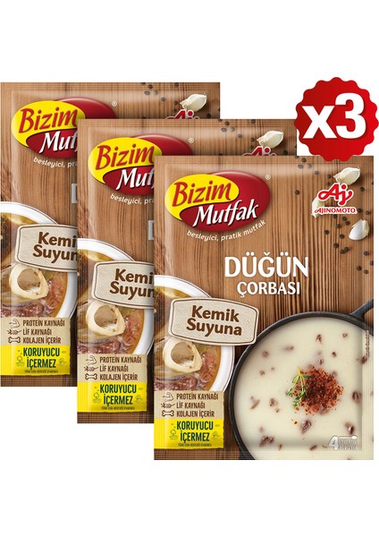 Kemik Suyuna Düğün Çorbası 73 gr 3'lü Paket