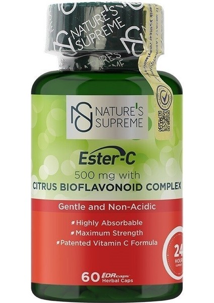 Nature's Supreme Ester-C 500 Mg C Vitamini 60 Kapsül