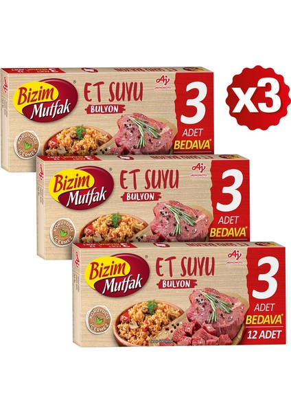 Et Suyu Bulyon 12'li 120 gr x 3'lü Paket