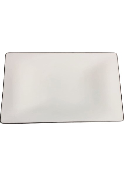 Richard Ginori Living Platino - Bone China Dikdörtgen Düz Servis Tabağı 33 x 28 cm