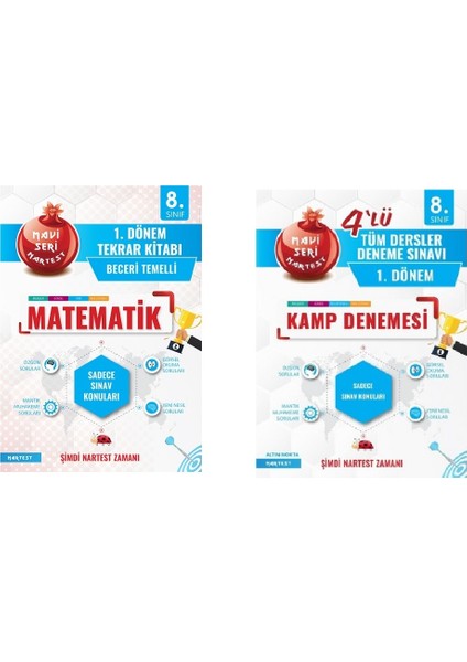 8. Sınıf LGS 1. Dönem Deneme + 1. Dönem Matematik Tekrar Kitabı